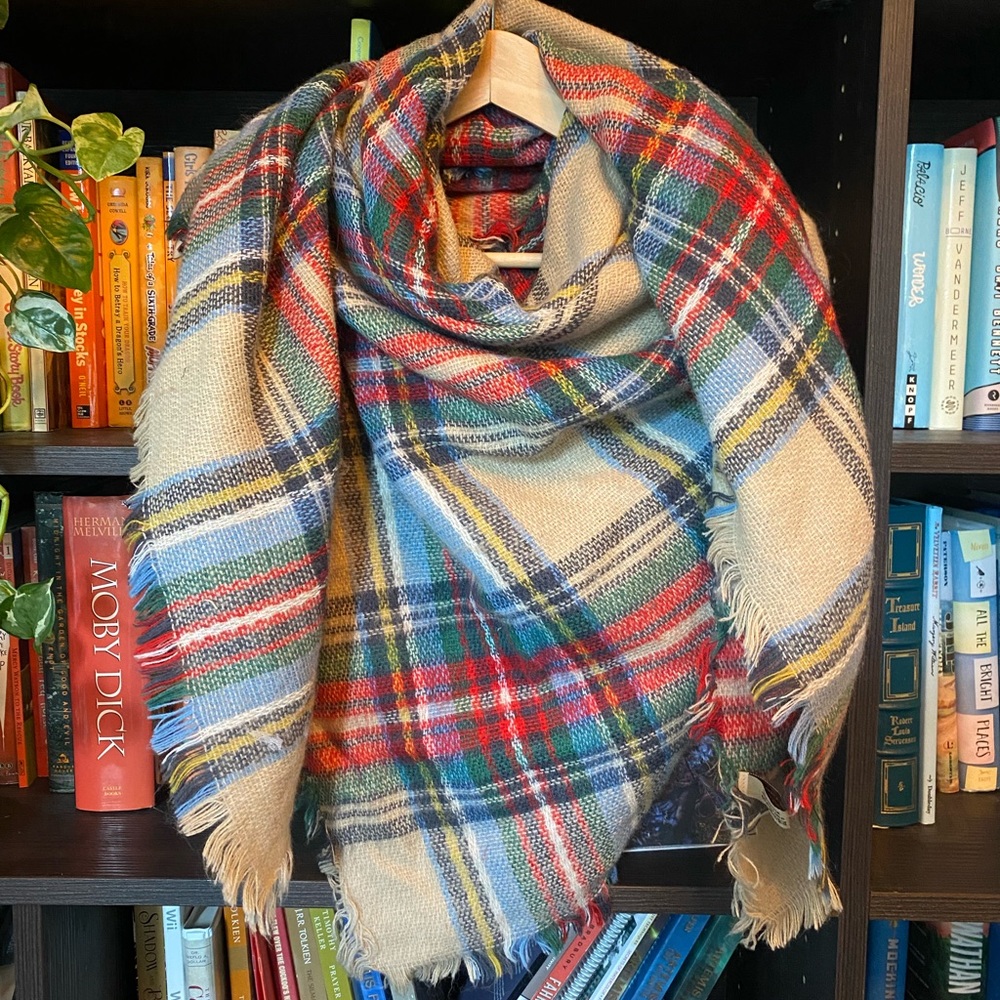 Large square blanket scarf